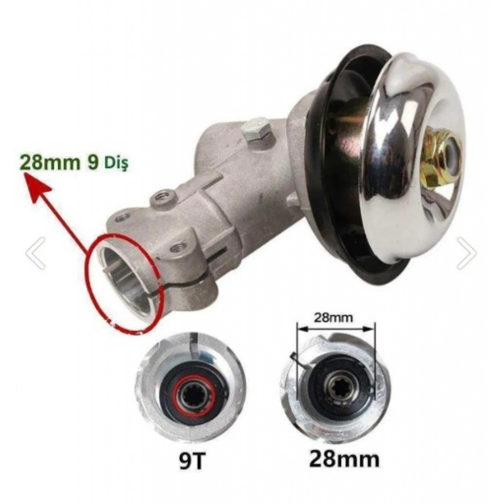 MOTORLU Tırpan Redüktör Dişli Grubu 28 Mm 9 Diş Çin Grupları İçin Uyumludur.